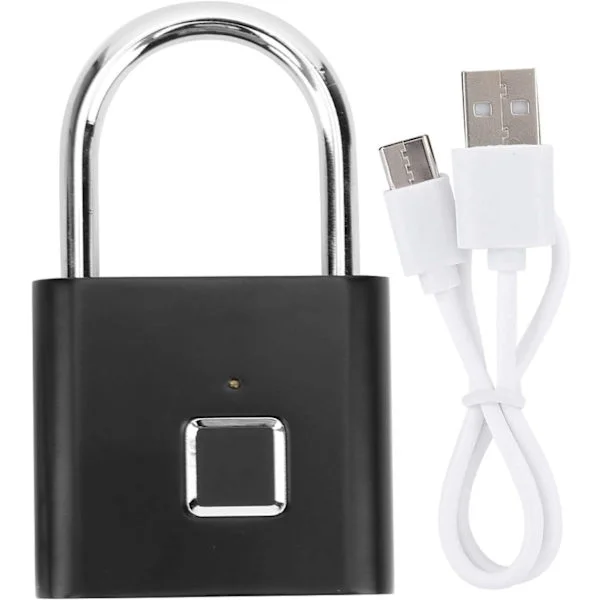 Sormenjälkilukko, älykäs riippulukko, avaimeton minielektroninen riippulukko, kannettava USB-älylukko, riippulukon kaari älylukko, elektroninen 