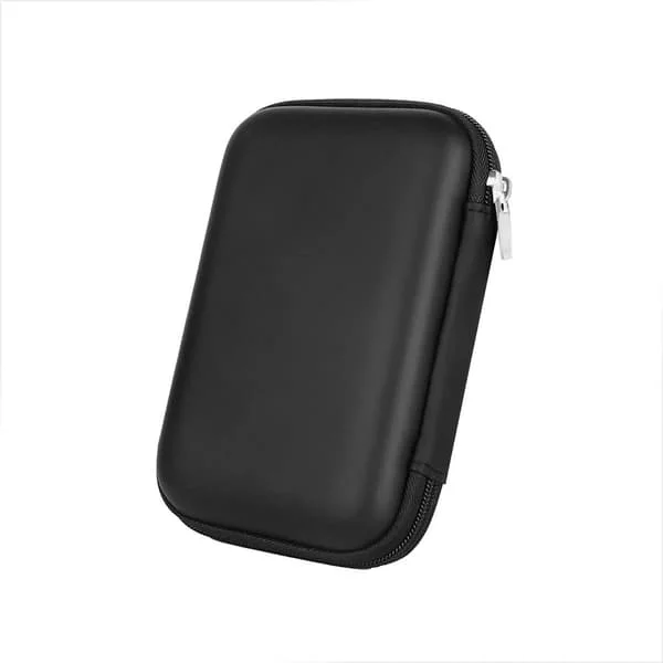 Hard Travel Case for Headphones, Protective Zippered Storage Bag for Electronics