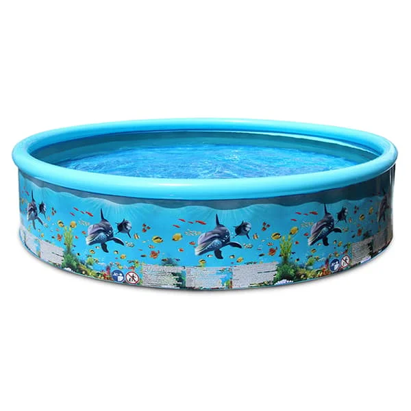 Rund hopfällbar pool i hårdplast (ingen uppblåsning) för spädbarn, barn, vuxna och familjer