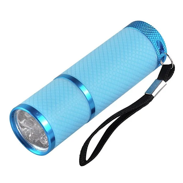 Pieni LED UV-taskulamppu 9 LED-valolla, kannettava yövalaisin