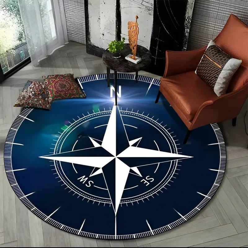 AliExpress - 3d Retro Kompass Serie Kreis bereich Teppich, runder Teppich Teppich für Wohnzimmer Schlafzimmer Sofa Fuß polster Dekor rutsch feste 