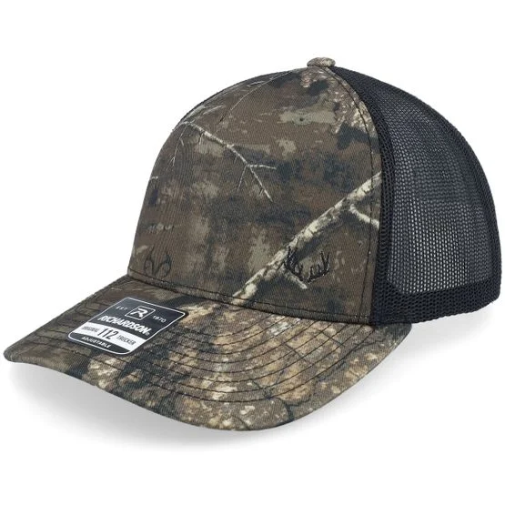 Hunter - Camo trucker Casquette - Tiny Deer Antlers Realtree Timber/Black A-frame Trucker @ Hatstore