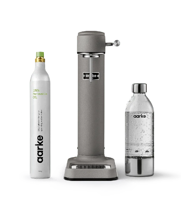 Aarke Carbonator 3 Matte Grey Starter Kit - sparkling water maker