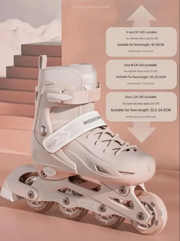 AliExpress - Anfänger-Inline-Rollschuhe für Kinder mit leuchtenden Rollen – inklusive Tasche, verstellbare Größe M (31-34) L (35-39) für Jungen, 