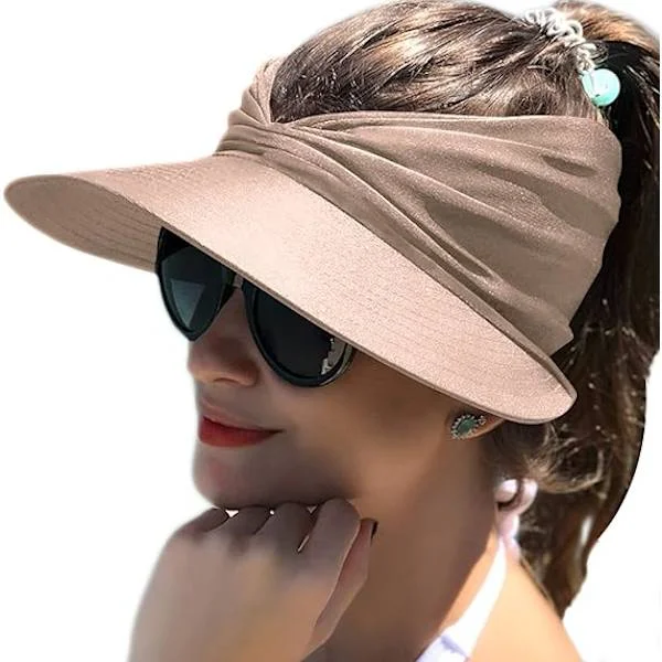 Women's Wide Brim Sun Hat UPF 50+ Anti-UV Summer Beach Hat Foldable Quick Dry Sun Protection Beach Sports Hat