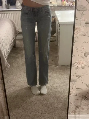 Blå raka jeans ifrån Abrand jeans