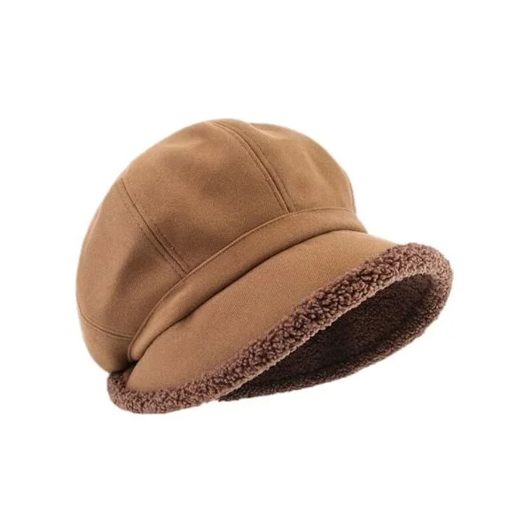 Women's Winter Hats Suede Bucket Hat Warm Thick Windproof Beanie