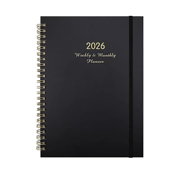 2026 Kalender 12-månadersplanerare, personlig organisatör med månatliga mål, att-göra-lista, vane tracker