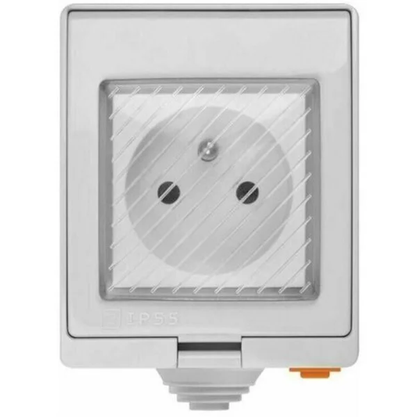 S55 TPE-FR 16A Smart stikkontakt til udendørs brug, IP55 Vandtæt WiFi-tilsluttet stikkontakt, Kompatibel med Android & iOS, Fjernbetjening, 