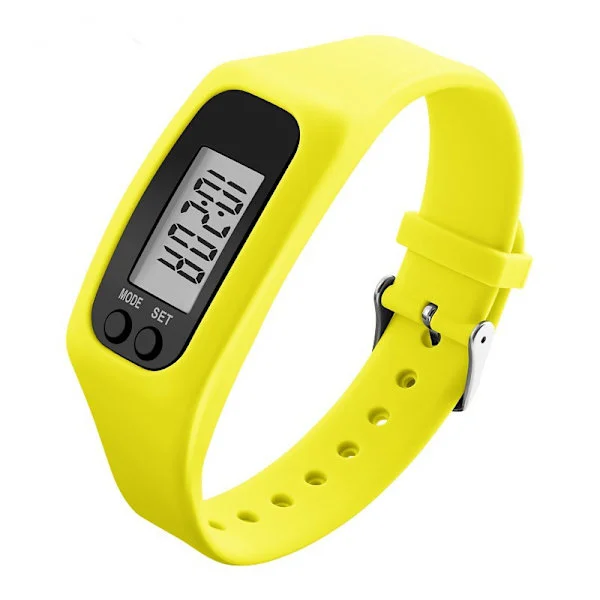 Stegräknare Aktivitetsmätare Fitness Sportklocka Armband Stegräknare LCD Vuxna Barn Svart