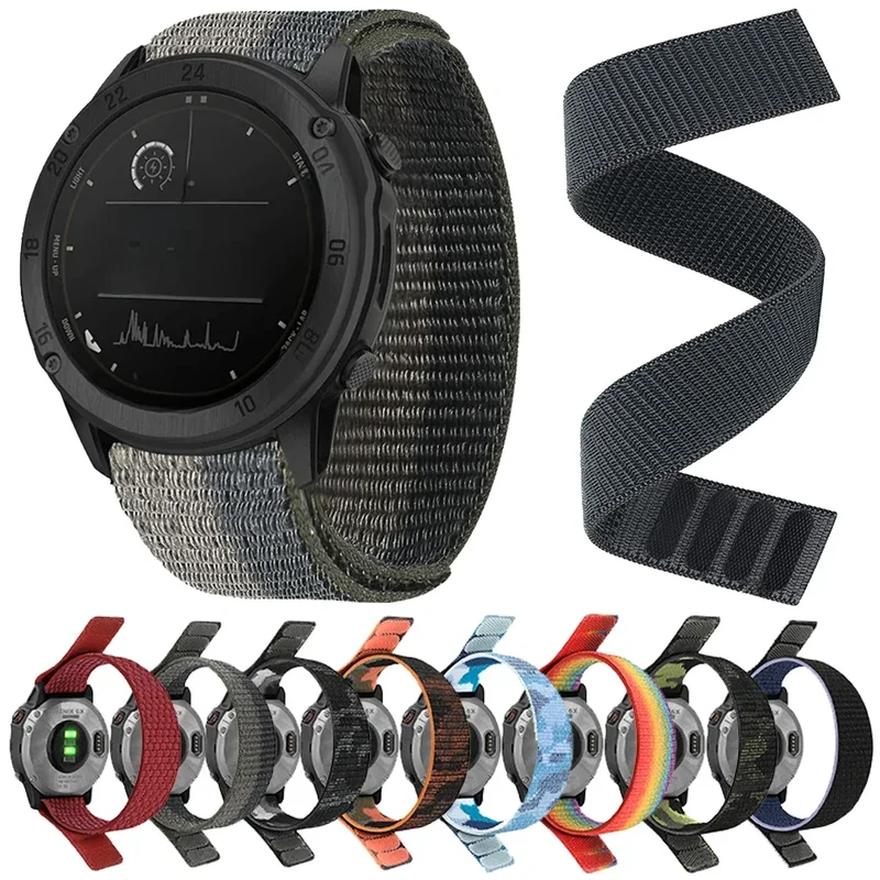 AliExpress - Bracelet à boucle en Nylon QuickFit, 22mm 26mm, pour Garmin Tactix 7 AMOLED Delta Bravo, pour Garmin Fenix 7X 6 PRO 5 3, bracelets de 