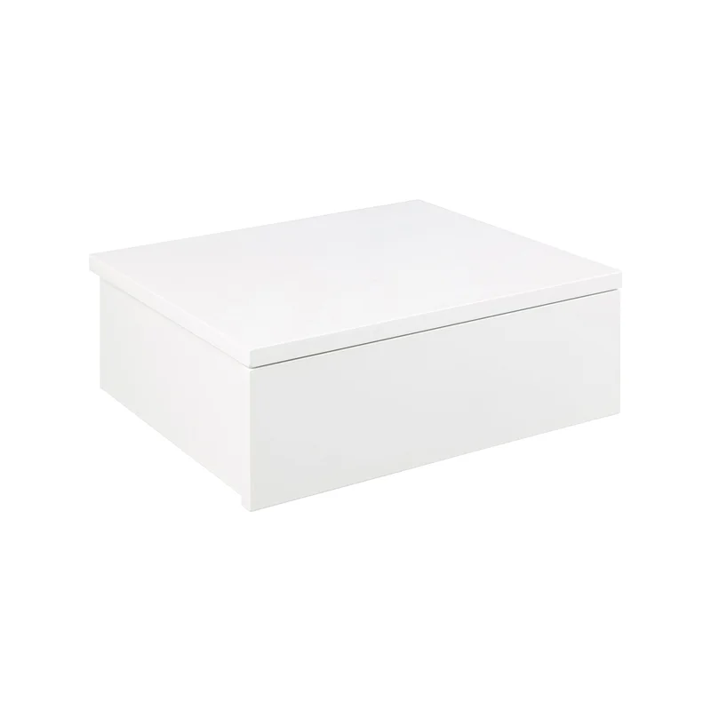 Avignon sengebord, væghængt, hvid - 37x32x13cm - minimalistisk design, praktisk opbevaring - ideel til små rum