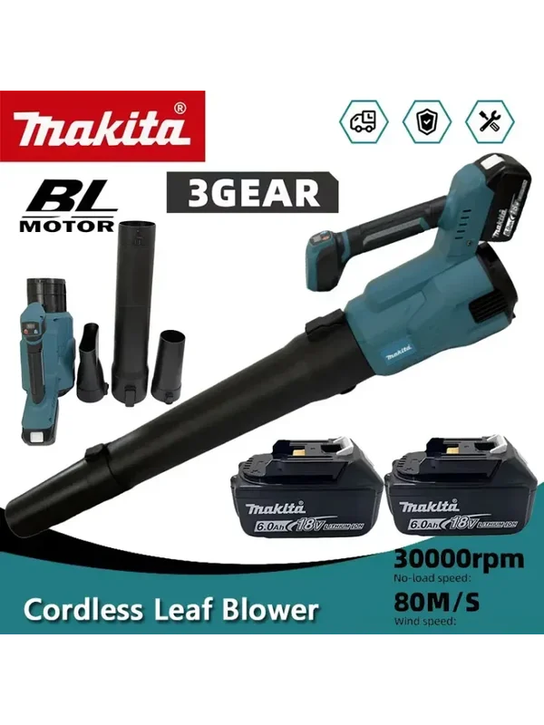 AliExpress - Makita Draadloze bladblazer 3-snelheden Cannon Blower Super krachtig voor blad sneeuw stof reinigen blazen elektrisch gereedschap voor 