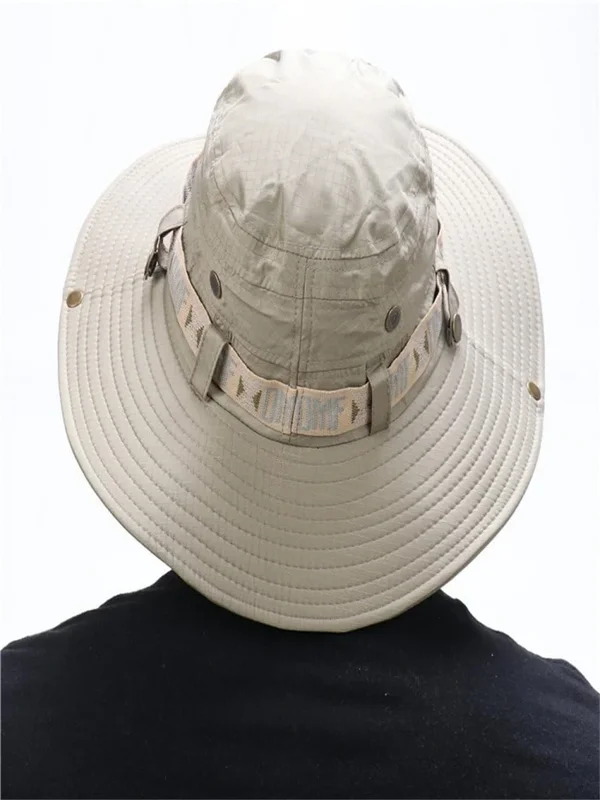 AliExpress - 1Set emmerhoed Zomer Mannen UV-bescherming Wandelen Strand Zonnebrandcrème Cap Emmer Hoeden Zomer Jachthoed Mesh Visser Safari Hoed