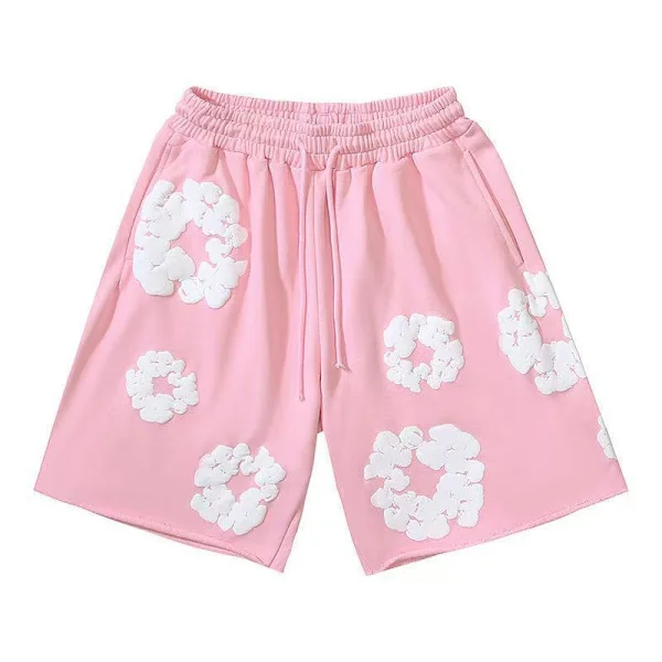 Denim Tears Men's Women's Street Style Hip Hop Casual Shorts White White[ZHE]
