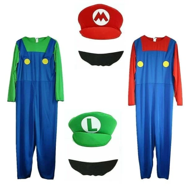 Super Mario Bros. Adult Men's Cosplay Costume Green XL