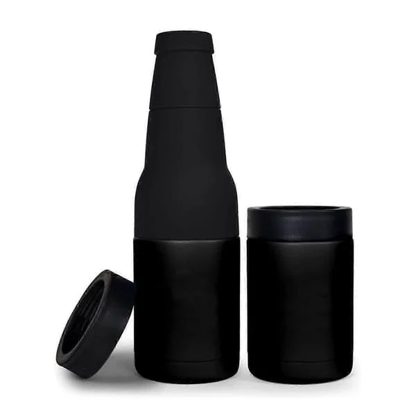 Beer Bottle Cooler Vacuum Insulated 3 in 1 Beer Can Bottle Cooler with Opener Beer Gifts for Men