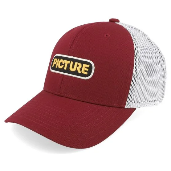 Picture - Red - trucker - Cap - Byam Cap Syrah/White Trucker - Hatstore