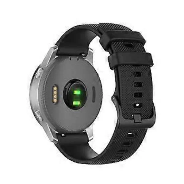 Ersättningsarmband i silikon för smartklocka, justerbart armband 20 mm, kompatibelt med Samsung Galaxy Watch4 Classic 46 mm 42 mm/Galaxy Wa(Svart)