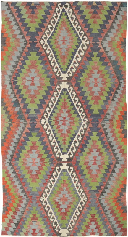 Kilim Vintage Turkish Rug 172X321 Grey/Green Wool