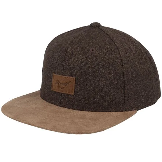 Reell - Braun snapback Cap - Suede Cap 160 Heather Olive Snapback, Braun, One Size, Wildleder-Optik, Verstellbar