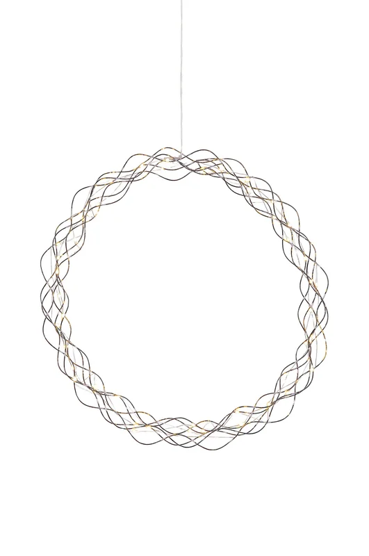 Jotex - Krans Curly 45cm Silver - Köp Dekorativ julbelysning hos Jotex