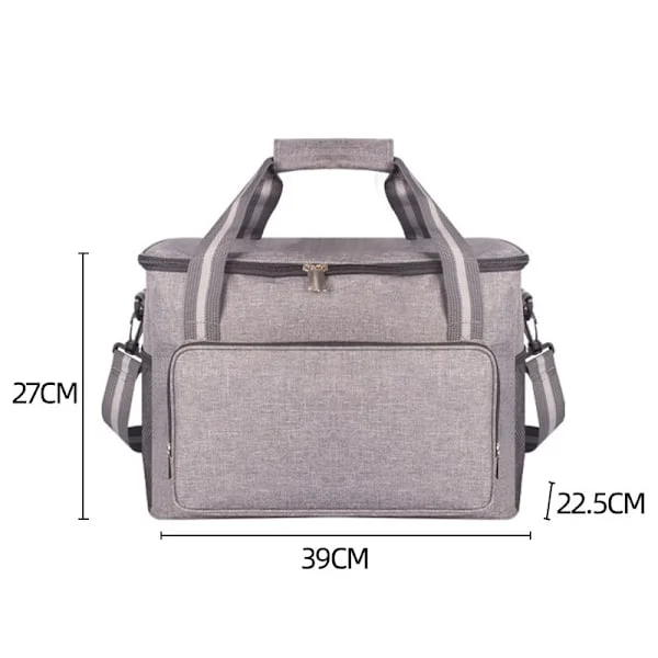 Stor Kylväska Shoppingväska Mjuk Isolerad Picknick Familje Kylväska, Termisk Lunchväska Kylväska för Arbete Strand Picknick Camping 24L