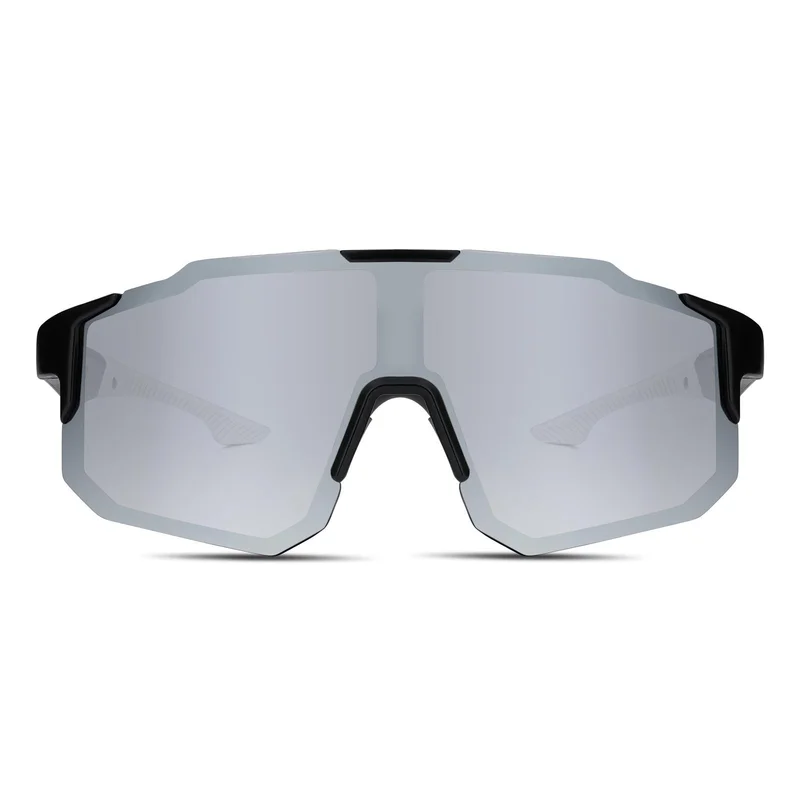 Black & Grey Wraparound Sports Sunglasses for Men - Sports sunglasses