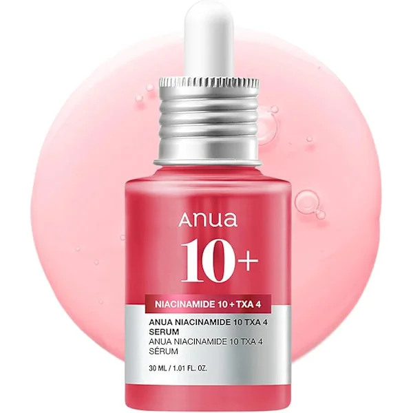 Anua Niacinamid 10 + TXA 4 Serum, pleje til mørke pletter, hyaluronsyre, tranexamsyre, let og fugtgivende alt-i-én dagligt ansigtsserum