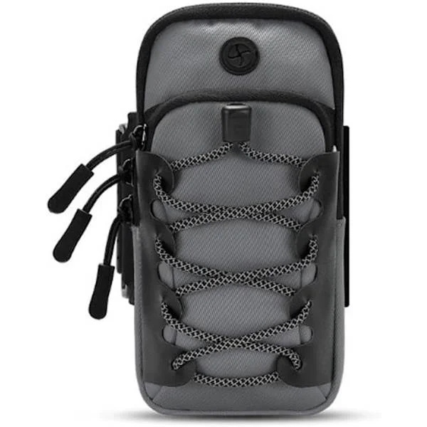 Motorcycle Battery Cover Storage Bag Fits Dirt Bike Front Frame Bag Arm Strap Bag Battery Cover Bag for Cell Phone Card Headphones (Grey)