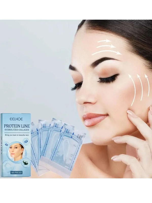 AliExpress - 60 Stück Gold Protein Line Fade Wrinkle Firming Facial Filler Keine Nadel Absorbierbare Glättung Hydrolysiertes Kollagenfaden-Serum
