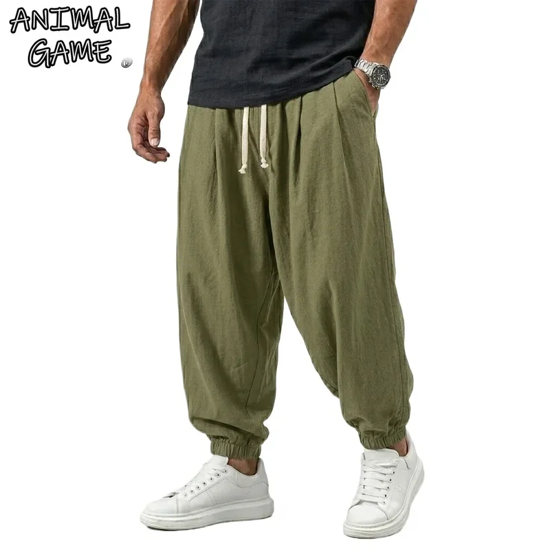 AliExpress - Pantalon en lin coréen pour homme, pantalon en coton, pantalon de sport, pantalon décontracté pour homme, pantalon ample de style harem 