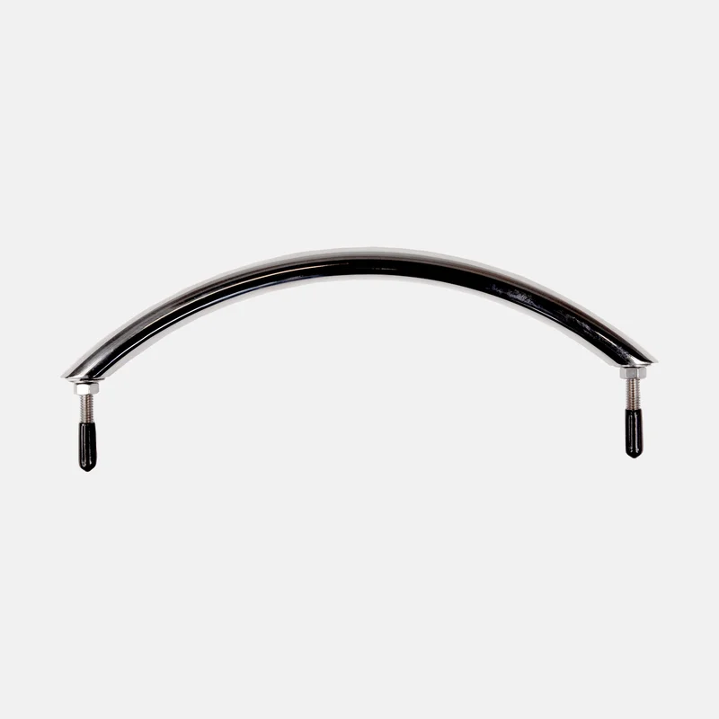 Asidero barco / asidero NOCK Goodgrip, perfil ovalado con extremo inclinado, con perno pasante, acero inoxidable resistente a ácidos, 330 x Ø25 mm