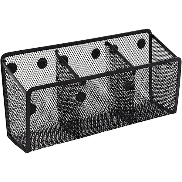 Magnetic Pen Holder, Mesh Storage Basket with Extra Strong Refrigerator Magnet, Whiteboard, Cabinet Accessories, Office Supplies Organizer
