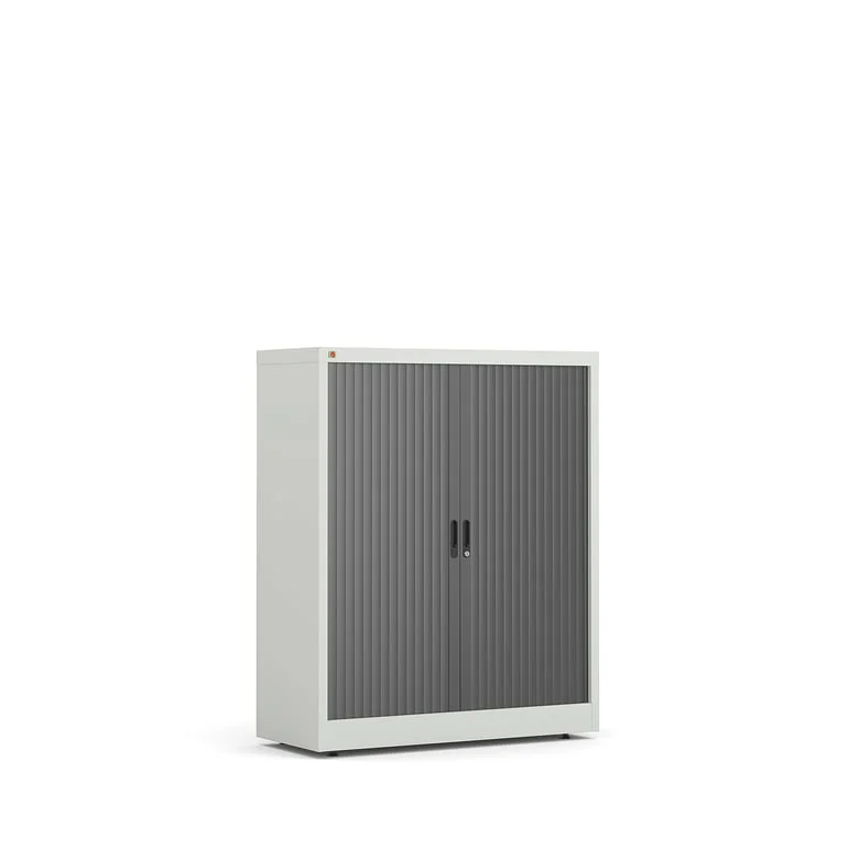 Rulokaappi STUDIO, 1200x1000x420 mm, harmaa, musta