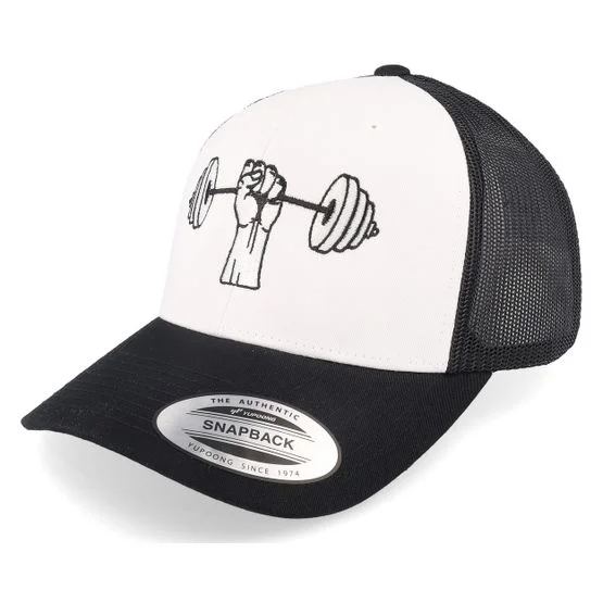 Berzerk - Svart trucker Caps - Dumbbell Fist Gym Delta Black/White Trucker @ Hatstore