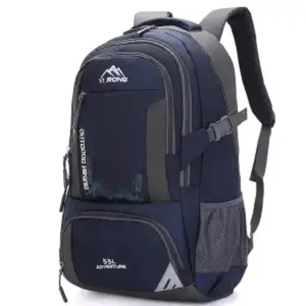 [KK] 55L Waterproof Hiking Backpack Lightweight Camping Backpack Women Men Durable Daypack (Black, 55L)
