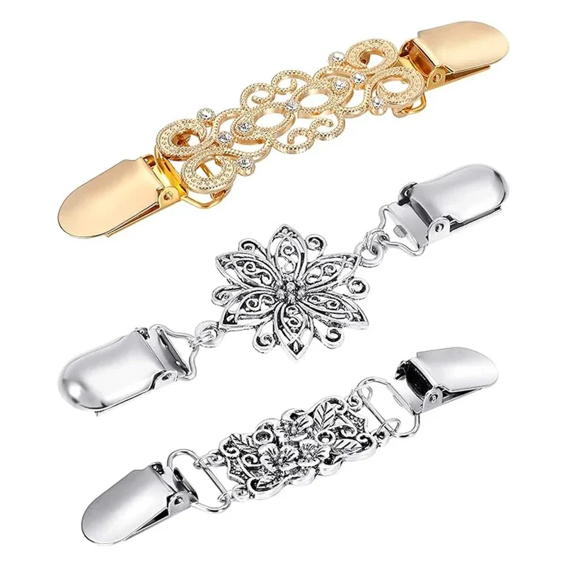 AliExpress - Vintage Pullover Schal Clips Blumenmuster Retro Strickjacke Kragen Kleider Clips Brosche Clips Hemd Clips für Frauen Mädchen