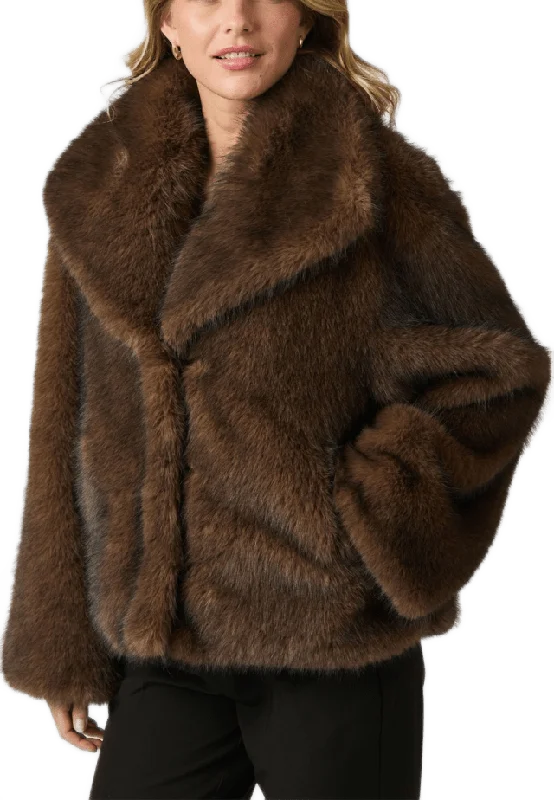 Neo Noir Stephanie Faux Fur Jacket Jackor Dam Brun 40