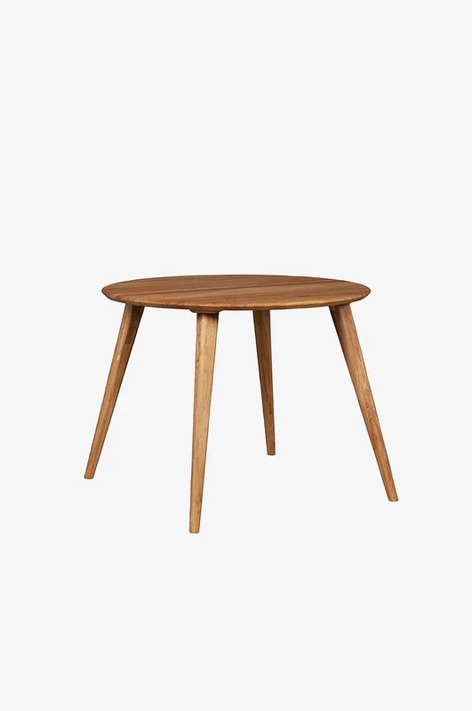Wood Furniture - Spisebord Lula, 100cm, rundt, eik - Brun - Spisebord - Fra Homeroom