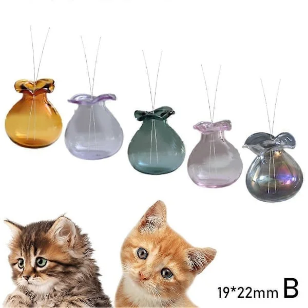 Cat Whisker Vase, Mini Vase for Cat Whiskers, Miniature Vase Small Vase for Decor B