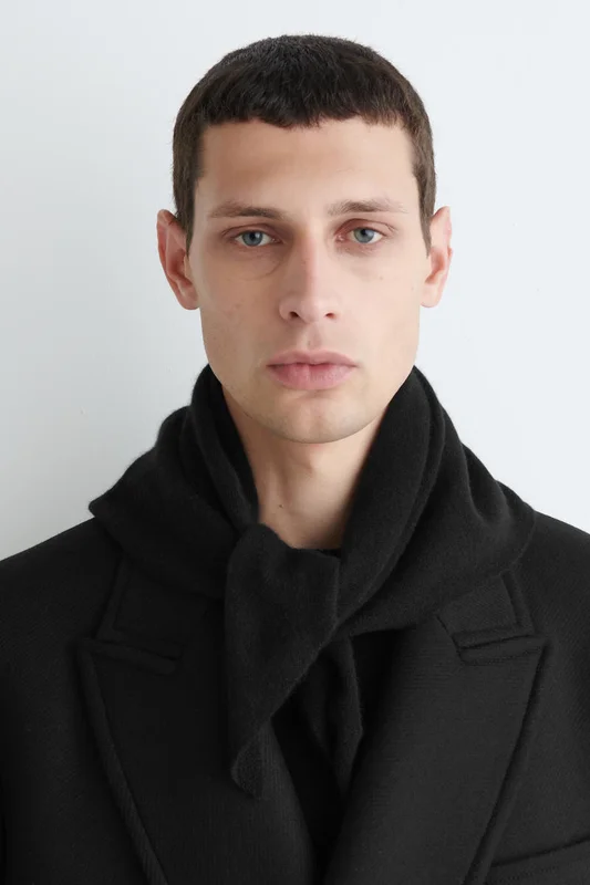 COS Cashmere Triangle Scarf in Black - Men