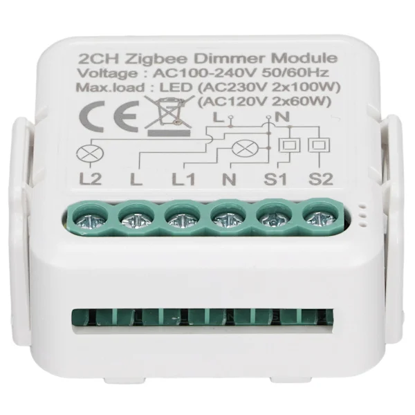 Smart Switch Module Trådlös Kontroll Intelligent WiFi Switch Modul för Elektriska Apparater AC 100‐240V ZigBee