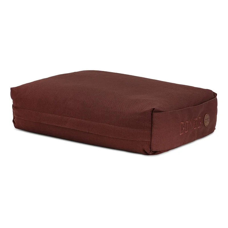 Spar 20% • Køb 2, GOYOGI Calm Organic Cotton Rectangular Yoga Bolster Dark Brown, Sport & Velvære, Yogaudstyr, Yogablokke