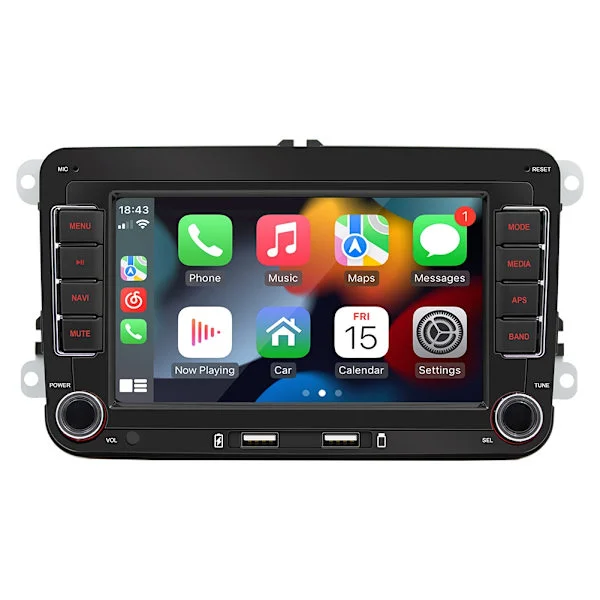 Inch Android Apple Carplay GPS Bilstereo för Volkswagen Golf MK5 Polo Passat Jetta - Perfekt -KK