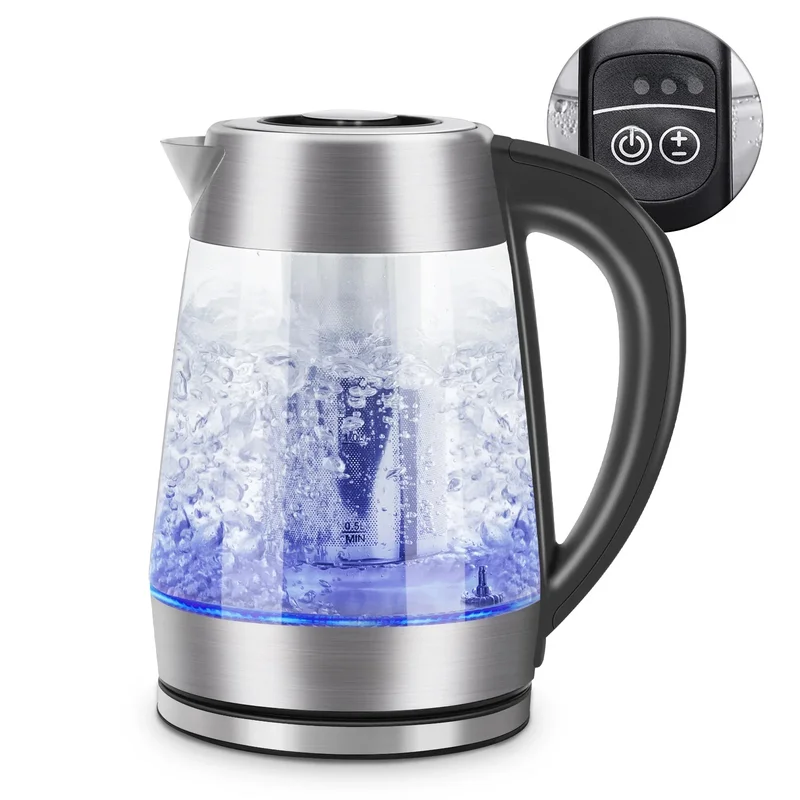AliExpress - Aigostar-Bouilloire en verre borosilicate avec infuseur à thé, 5 réglages de température, 1,7 L, 2200W, fonction maintien au chaud, 