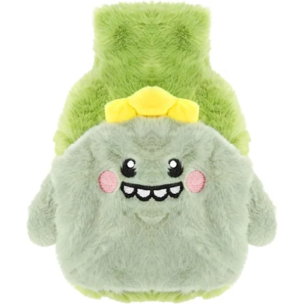 Hot Water Bottle, 400ml Hot Water Bottle for Children with Cover, Soft Toy, Hot Water Bottle for Cozy Nights, Pain Relief, Back, Shoulders, Neck