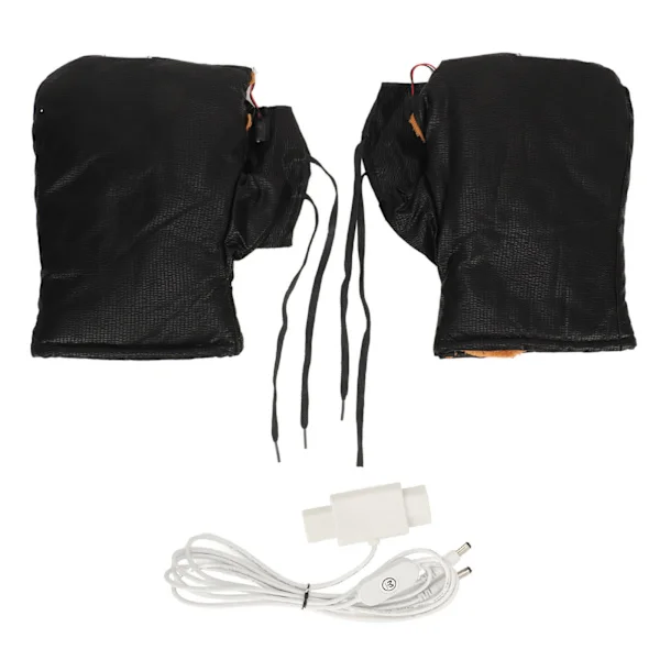 Heated Motorcycle Gloves 4 Temperature Double-Sided Soft PU Waterproof Winter Gloves