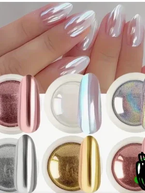 Krom nagellack i flera färger