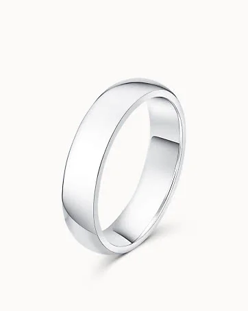 Smooth Ring for Him Jacob 18K White Gold - Engagement Rings & Wedding Rings from Vanbruun